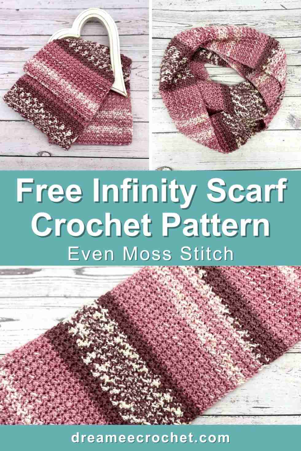 Free and Easy Infinity Scarf Crochet Pattern for Beginners - Dreamee ...