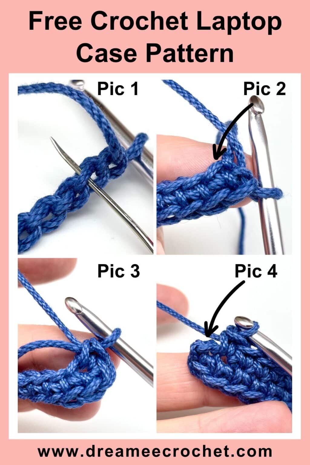Free crochet laptop case pattern: Easy crochet laptop sleeve - Dreamee ...