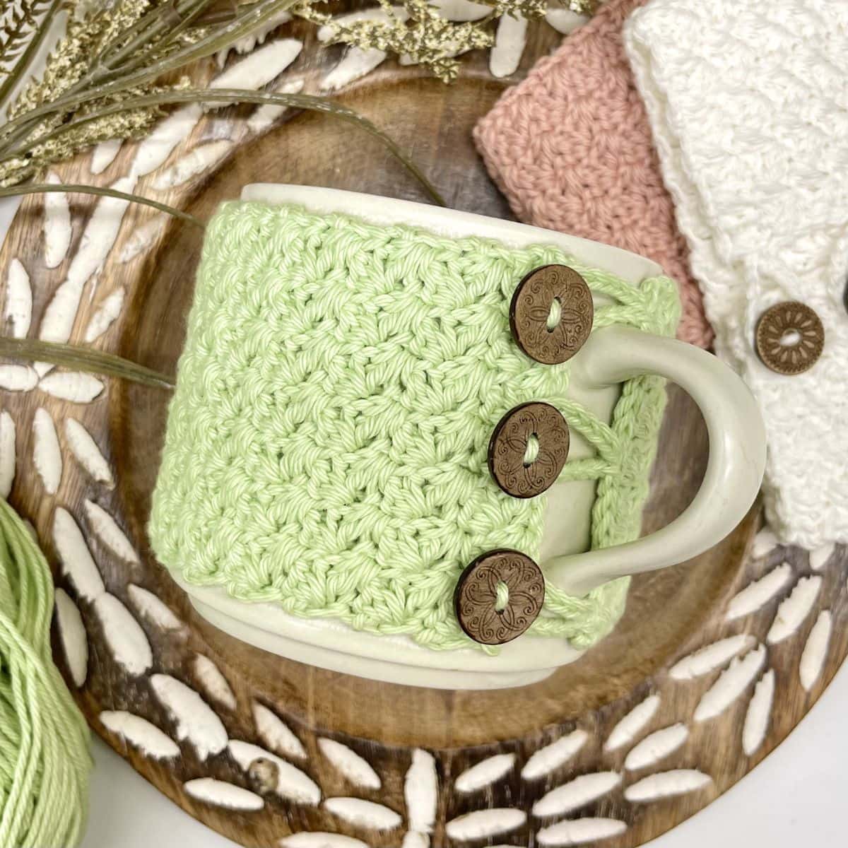 EASY crochet mug cozy free pattern & video tutorial, Crochet cup cozy free pattern