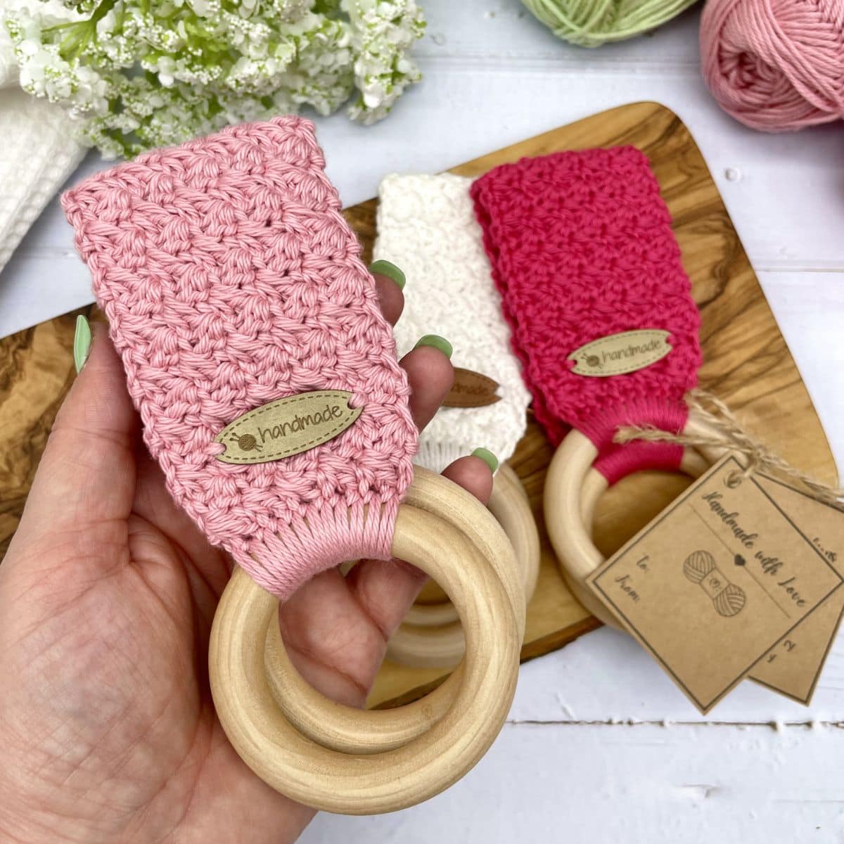 EASY crochet towel holder free pattern, Simple crochet kitchen towel holder free pattern