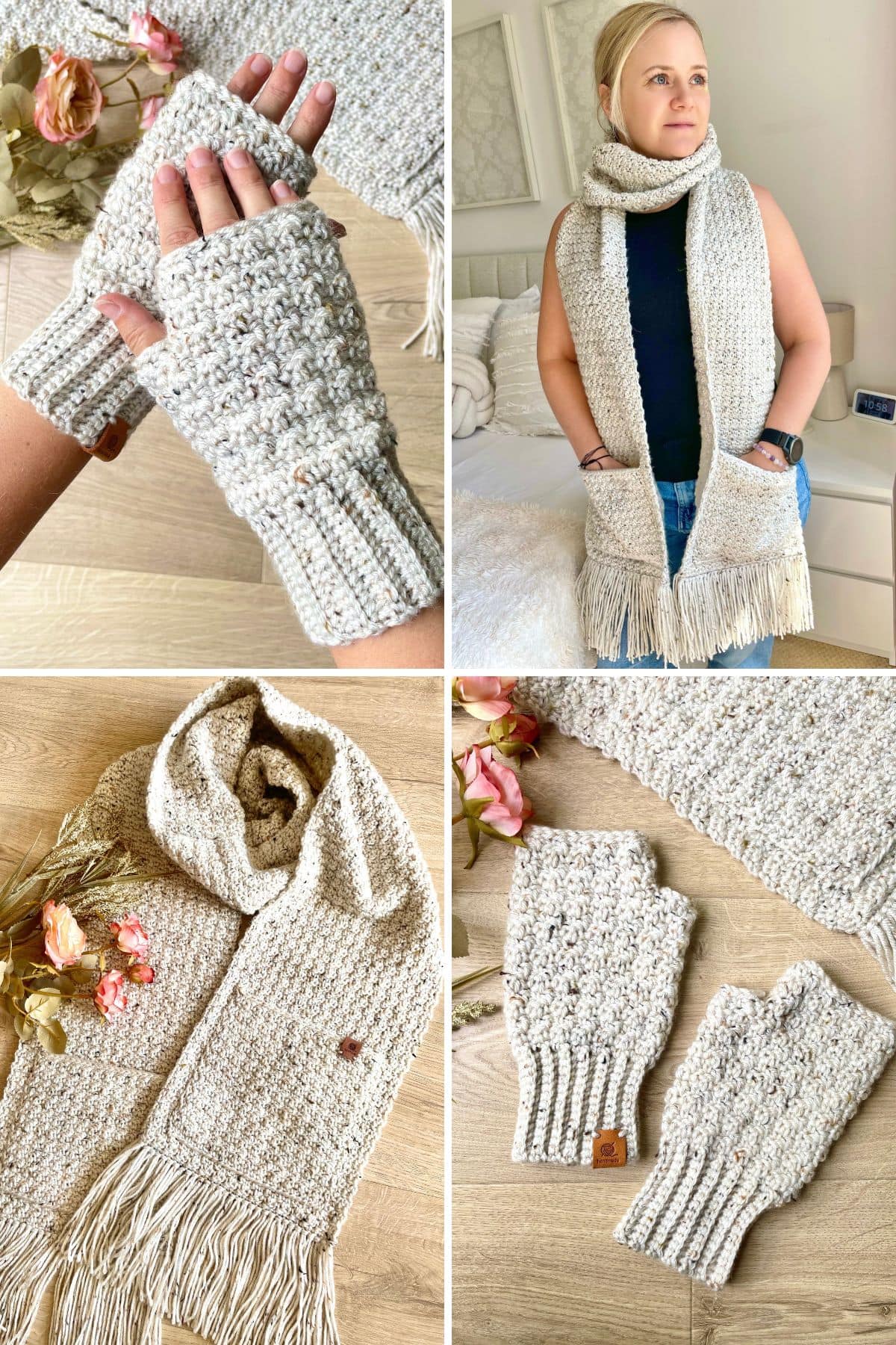 Chunky crochet fingerless mittens free pattern and video tutorial